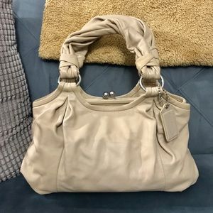 COACH Soft Leather Parker Kisslock Satchel Purse